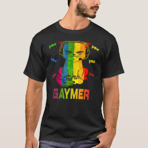 Gaymer Gay Pride Flag Lgbt Gamer Lgbtq T-Shirt