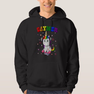 Gaymer Gay Pride Flag Lgbt Gamer Lgbtq+ Video Gami Hoodie