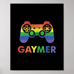 Gaymer Gay Pride Rainbow Gamer Gaming Lgbtq  Poster