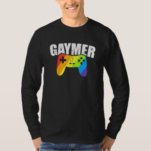Gaymer Gay Pride Rainbow Gamer Video Gaming Playin T-Shirt