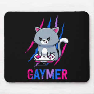 Gaymer Geek Pride Lgbt Video Game Lovers Gift Cat  Mouse Pad