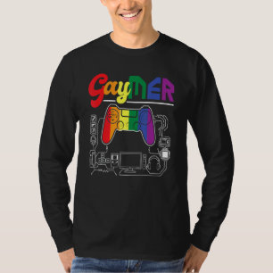 Gaymer Lesbian Lgbtq Queer Gay Pride Gamer Gaming T-Shirt
