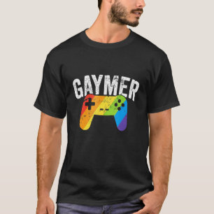 Gaymer Lgbt Gamer Pride Rainbow Parade March Nerd  T-Shirt
