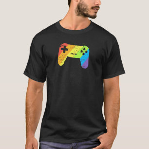 Gaymer Lgbt Pride Gay Gamer Rainbow Controller T-Shirt