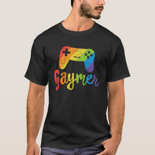 Gaymer LGBT Rainbow Pride Parade March Rally Gamer T-Shirt