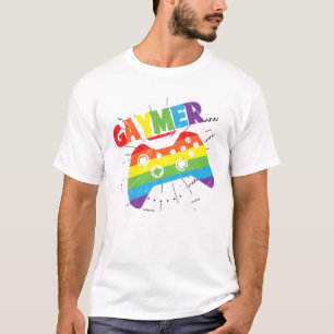Gaymer Pride Gay LGBT Rainbow Gamer Flag Lesbian T-Shirt