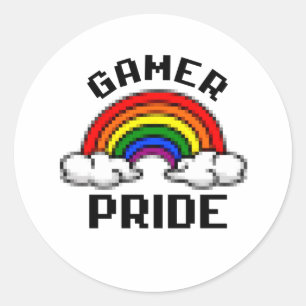 Gaymer Pride T-Shirt Classic Round Sticker