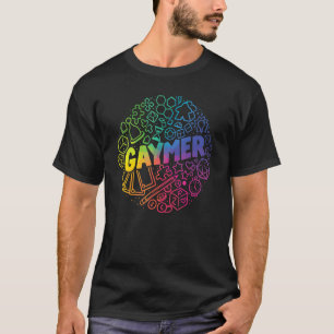 Gaymer Rainbow Board Game Bits T-Shirt