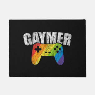 Gaymer Rainbow Flag Gaming Lesbian Gay Bisexual LG Doormat