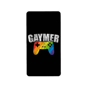 Gaymer Rainbow Flag Gaming Lesbian Gay Bisexual LG Label