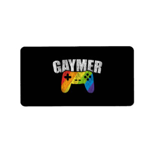 Gaymer Rainbow Flag Gaming Lesbian Gay Bisexual LG Label