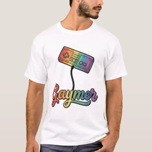 Gaymer Rainbow Gamer Vector Shirt Design_1