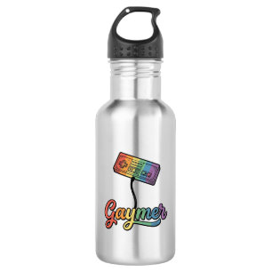 Gaymer Rainbow Gamer Vector Shirt Design_1 532 Ml Water Bottle