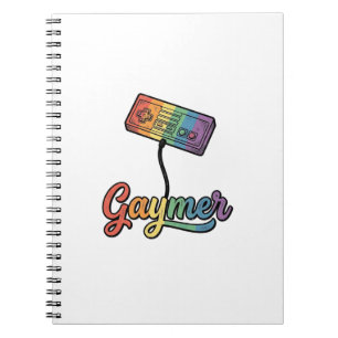 Gaymer Rainbow Gamer Vector Shirt Design_1 Notebook