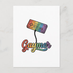Gaymer Rainbow Gamer Vector Shirt Design_1 Postcard