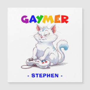 Gaymer - Rainbow Gaming Cat with Console   LGBTQ