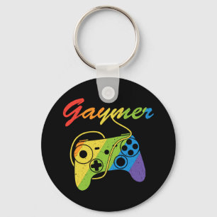 Gaymer Rainbow Video Game Controller Gaming Key Ring