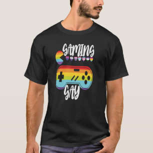 Gayming gay controller in rainbow colours for gami T-Shirt