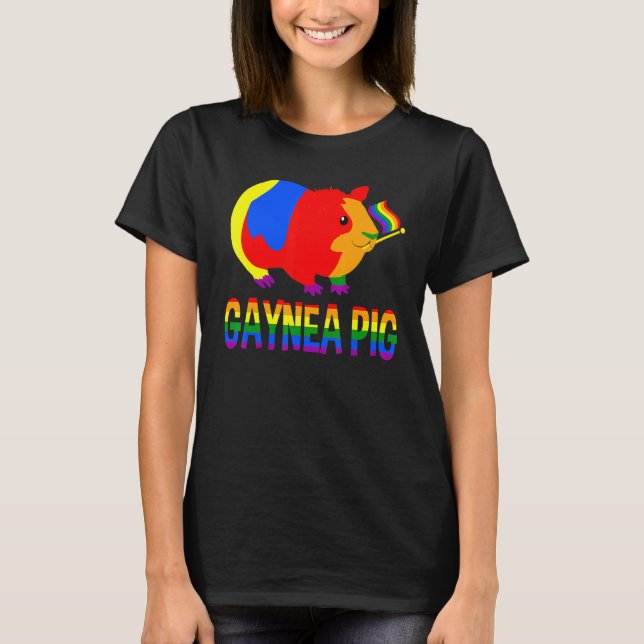 Gaynea Pig Gay Guinea Pig Pride Lgbt Matching Gay  T-Shirt (Front)