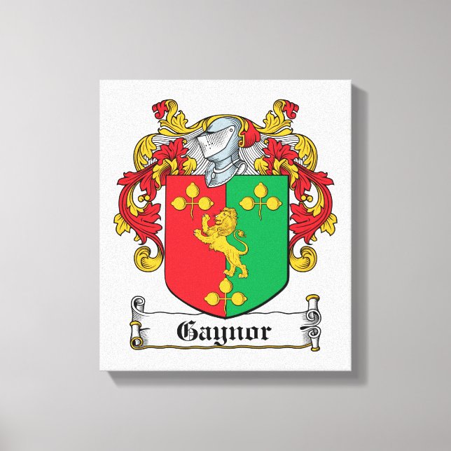 Gaynor Family Crest Canvas Print (Front)