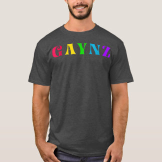 Gaynz Gay Gym Sport Queer LGBQT Colourful Quote  T-Shirt