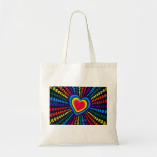 Gays Colors Heart Rainbow Pattern Different LGBTQ Tote Bag