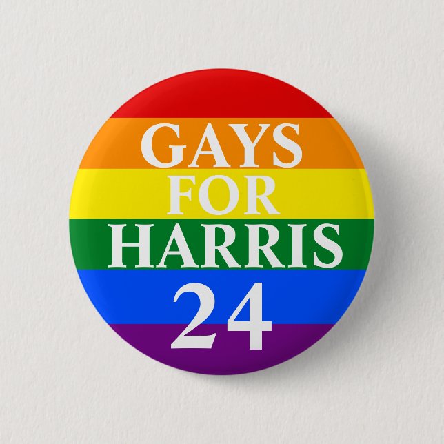 Gays For Harris Button (Front)