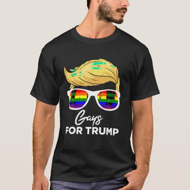 Gays For Trump 2024 Election Donald Trump Presiden T-Shirt (Front)