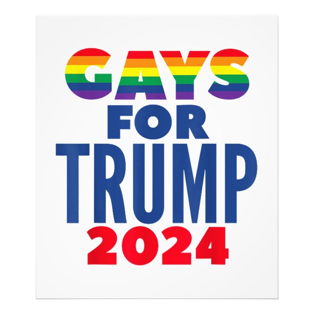 Gays For Trump 2024 Election Photo Print (Front)