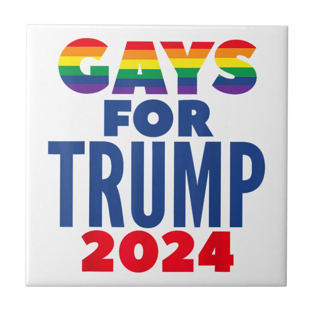 Gays For Trump 2024 Election Tile (Front)