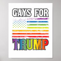 Gays For Trump LGBT Pride Gay Rainbow Flag Vote Re