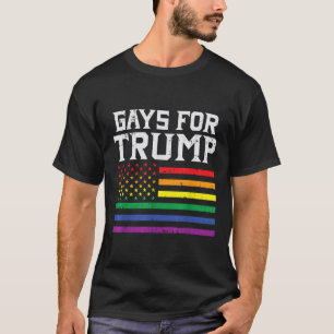Gays For Trump Usa Flag Pro Reelect Donald 2020 T-Shirt