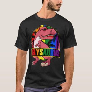 Gaysaurus Lgbt-Q Funny Dinosaur Gay Pride Rainbow T-Shirt