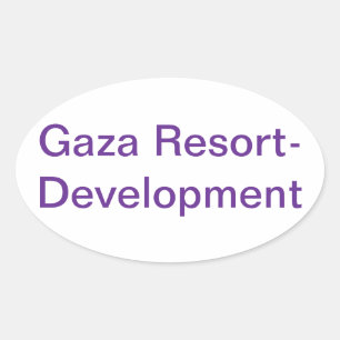 Gaza Resort-Development Hankamer Artjunkhaus Peace Oval Sticker