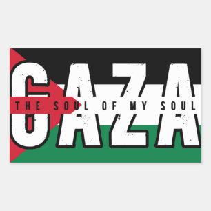 GAZA The Soul of My Soul Rectangular Sticker