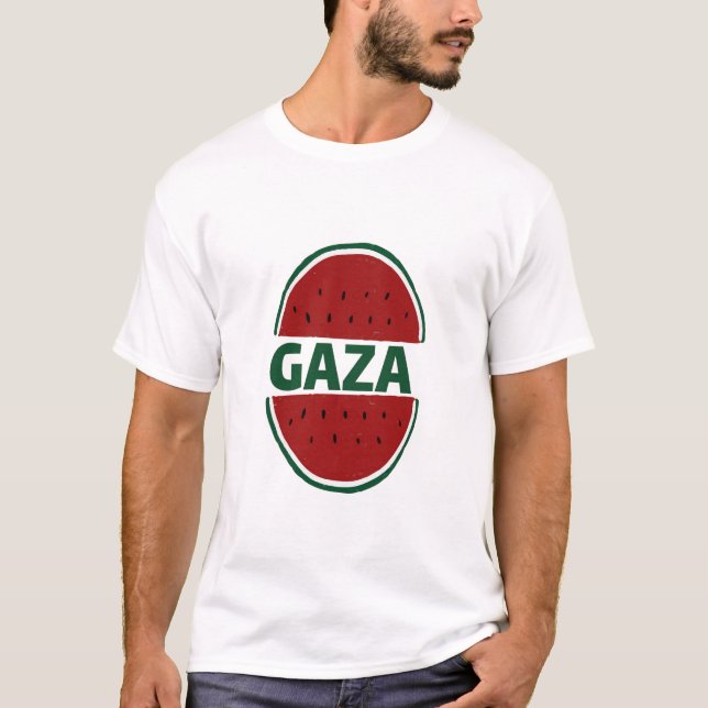 Gaza, watermelon colours, palestine solidarity, T-Shirt (Front)