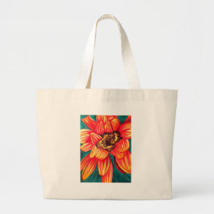 Gazania desert flower art by Sacha Grossel Large Tote Bag