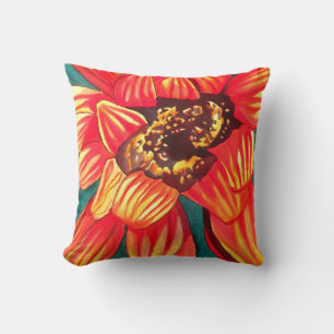 Gazania floral fine art South African flower art Cushion