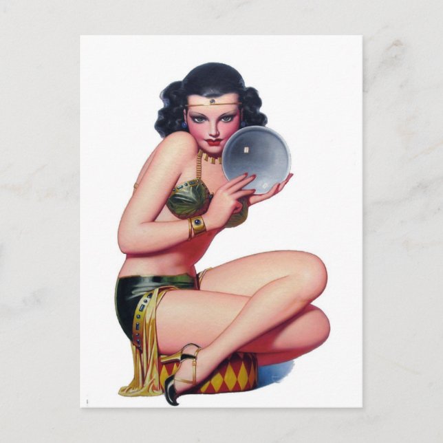 Gaze into the Crystal Ball Postcard (Front)