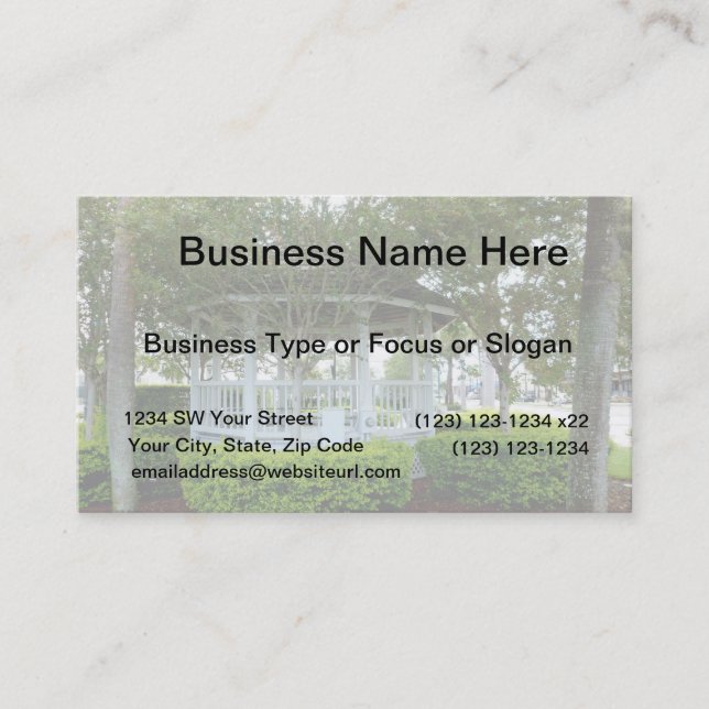 gazebo back fort pierce florida business card (Front)