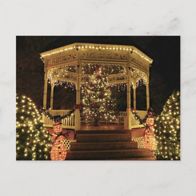 Gazebo Dressed for Christmas Postcard (Front)