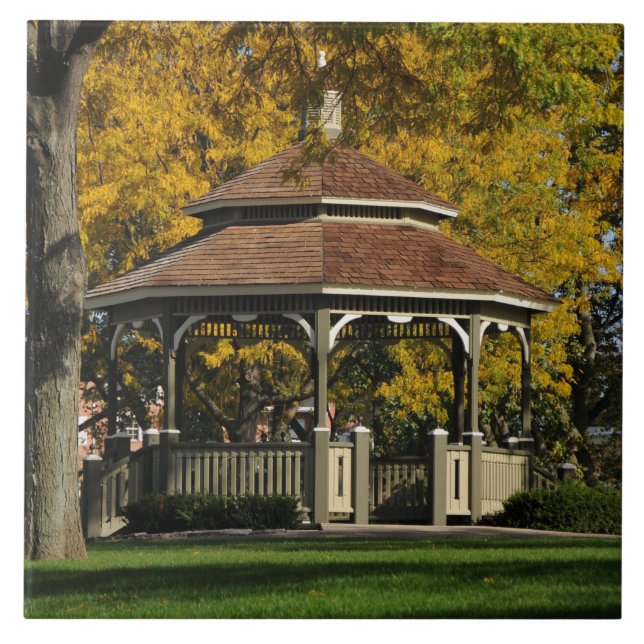 Gazebo In Autumn Tile (Front)