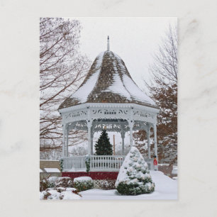 Gazebo in the Snow Postcard