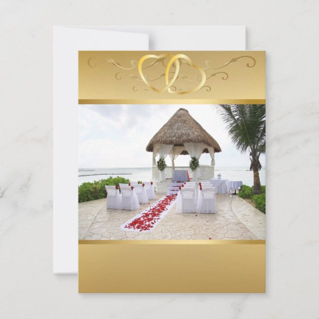 Gazebo On The Beach Wedding Invitation5 Invitation (Front)