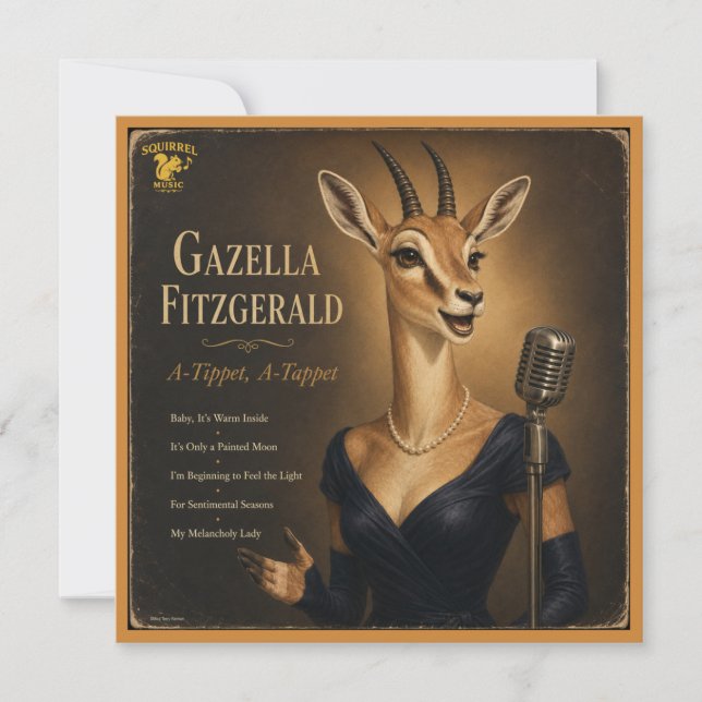 Gazella Fitzgerald Album: a Parody Card (Front)