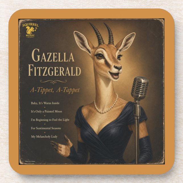 Gazella Fitzgerald Album: a Parody Coaster (Front)