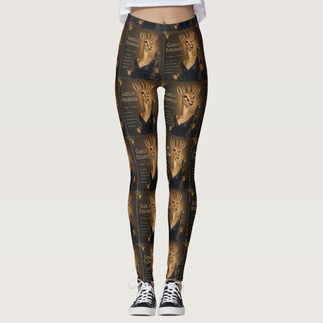 Gazella Fitzgerald Album: a Parody Leggings (Front)
