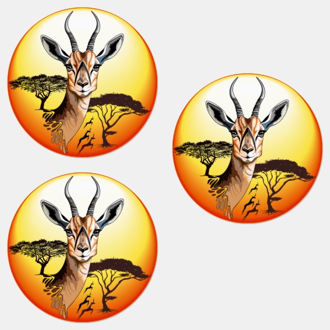 Gazelle African Antelope Wild  Animal (Group)