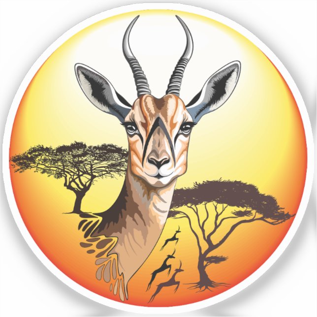 Gazelle African Antelope Wild  Animal (Front)