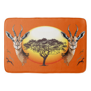 Gazelle African Antelope Wild  Animal Bath Mat